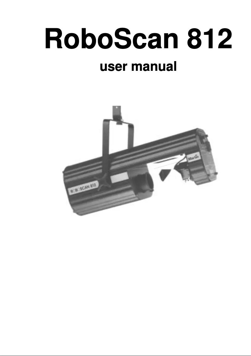 Page n°1 - Manuel utilisateur Martin RoboScan 812