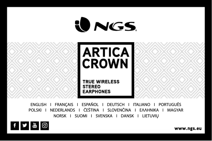 Page n°1 - Manuel utilisateur NGS Artica Crown