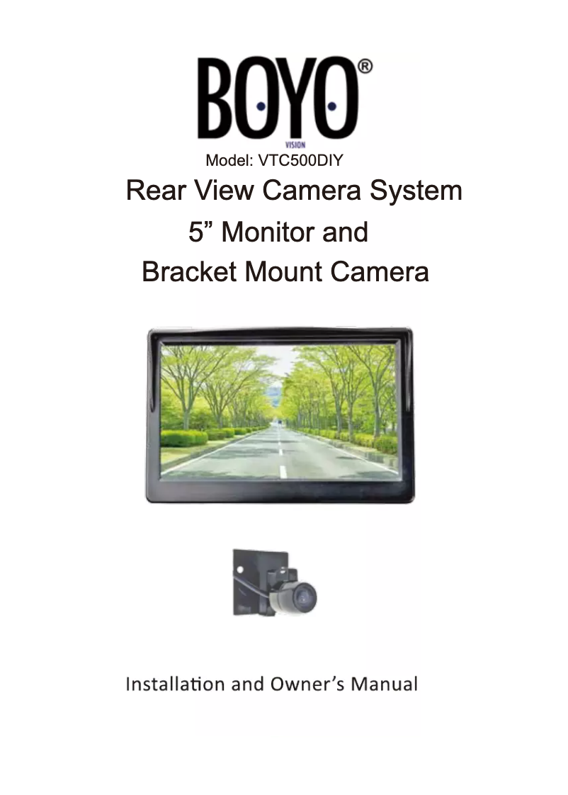 Page n°1 - Manuel utilisateur Boyo VTC500DIY