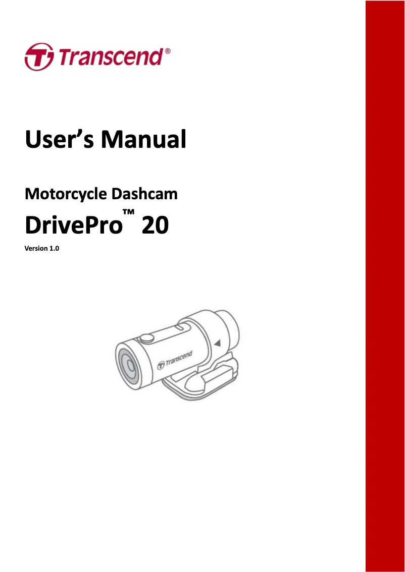 Image de la première page du manuel de l'appareil DrivePro 20