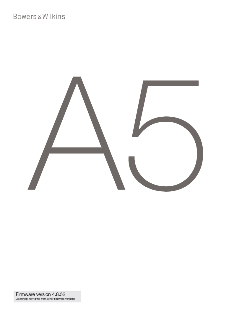 Página 1 del manual Manual de usuario Bowers & Wilkins A5