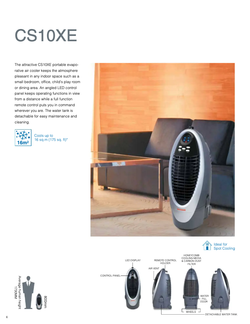 Page 1 de la notice Fiche technique Honeywell CS10XE