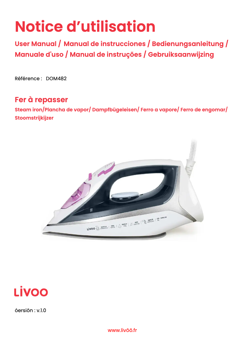 Página 1 del manual Manual de usuario Livoo DOM482