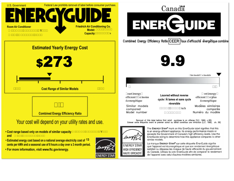 Page n°1 - Label énergétique Friedrich KCL28A30A