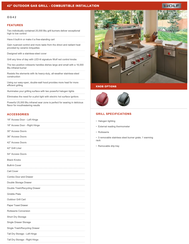 Page 1 de la notice Manuel utilisateur Wolf OG42-LP