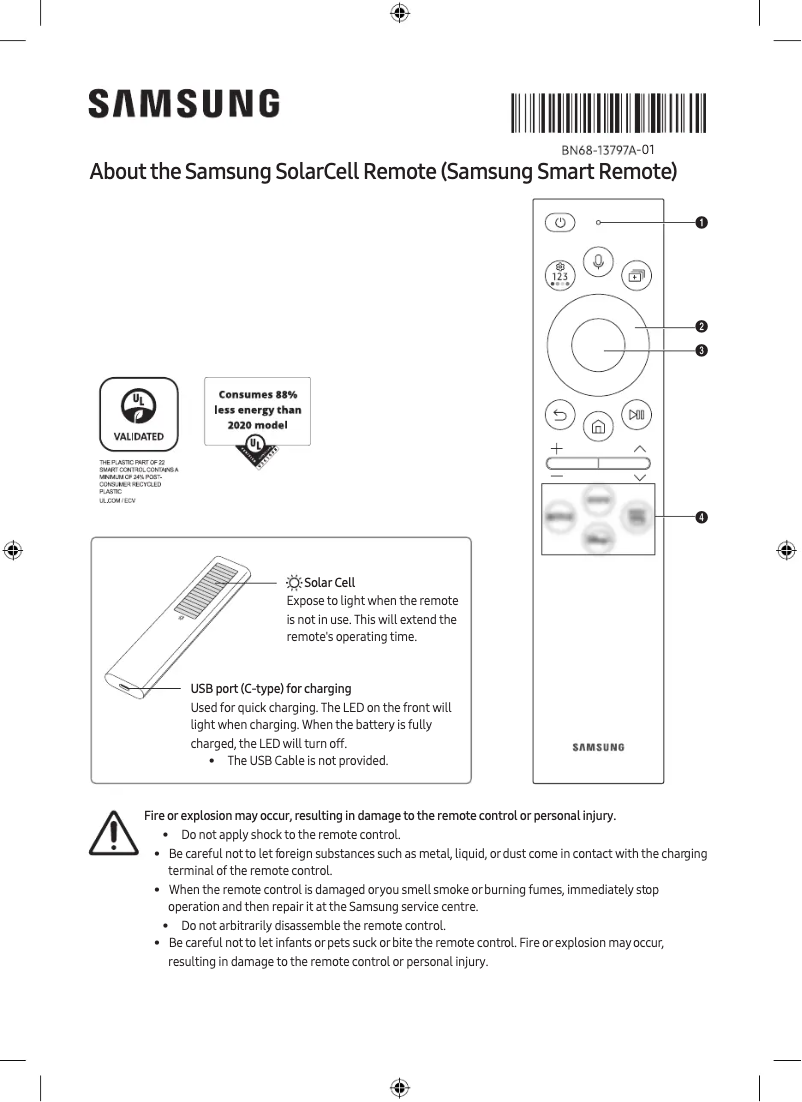 Page 1 de la notice Instructions / montage Samsung QA55QN85BAW