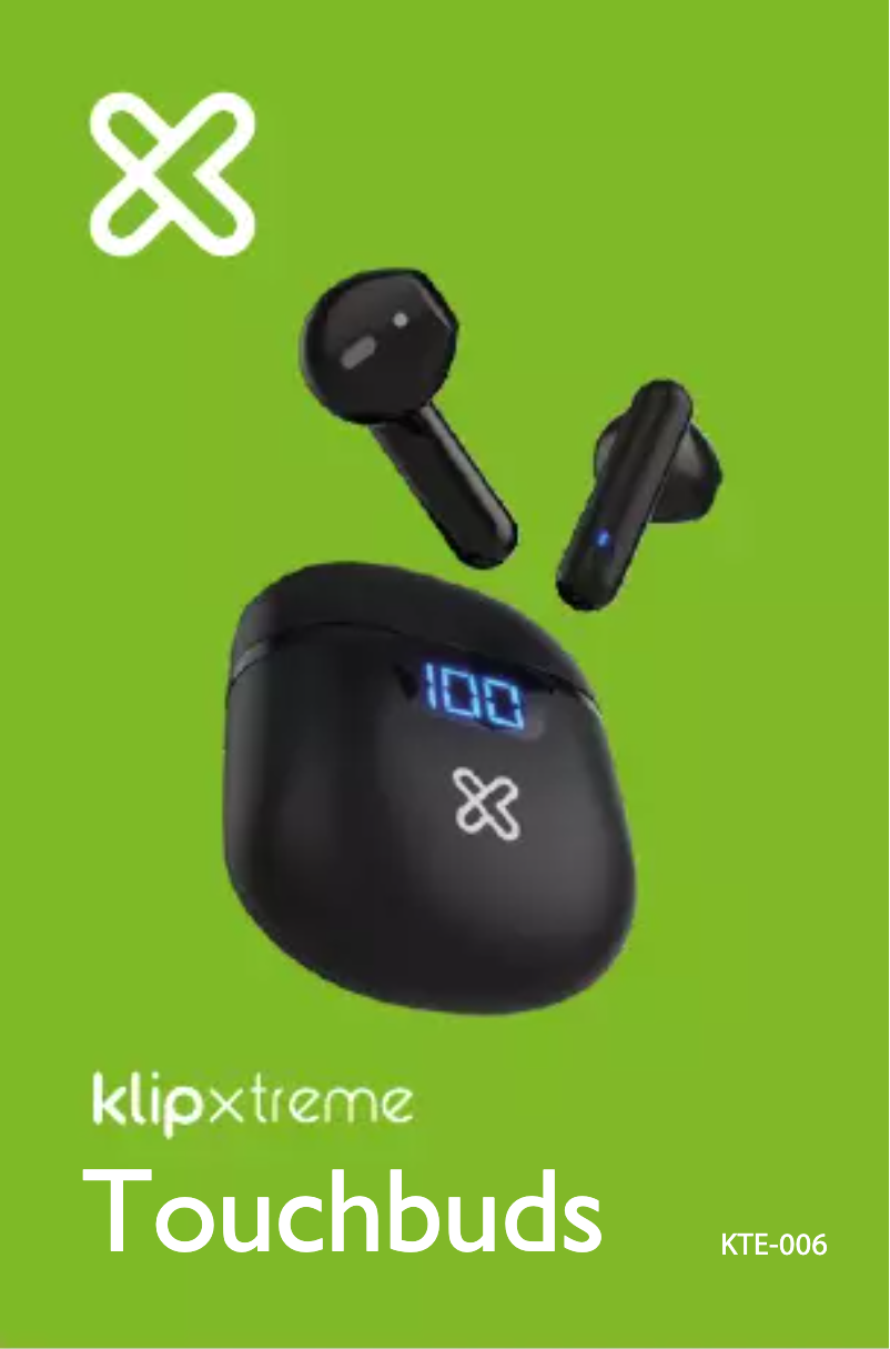 Page n°1 - Manuel utilisateur Klip Xtreme Touchbuds KTE-006