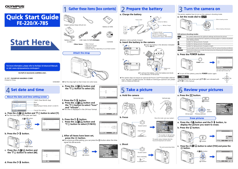 Imagen de la primera página del manual del dispositivo X-785