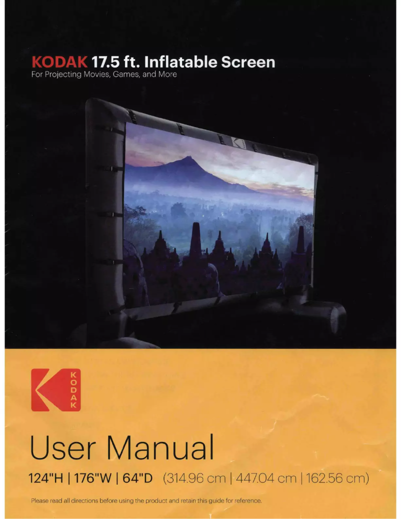 Page 1 de la notice Manuel utilisateur Kodak Inflatable Projector Screen