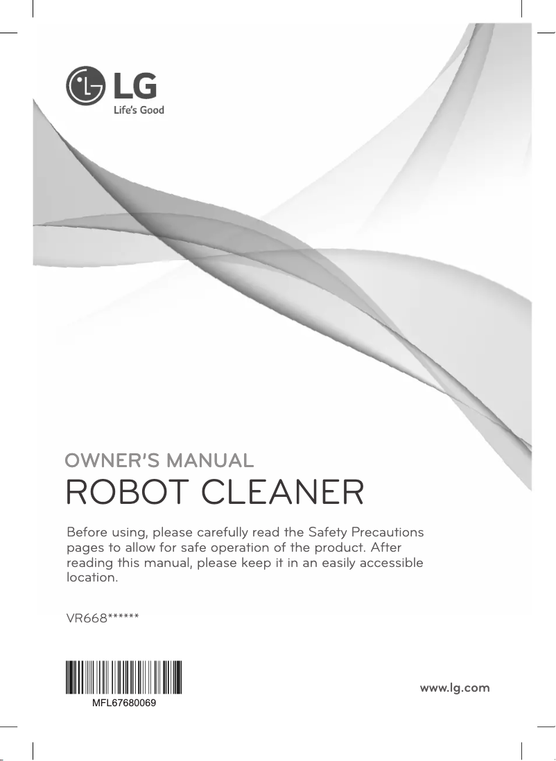 Page 1 de la notice Manuel utilisateur LG VR66820VMNC