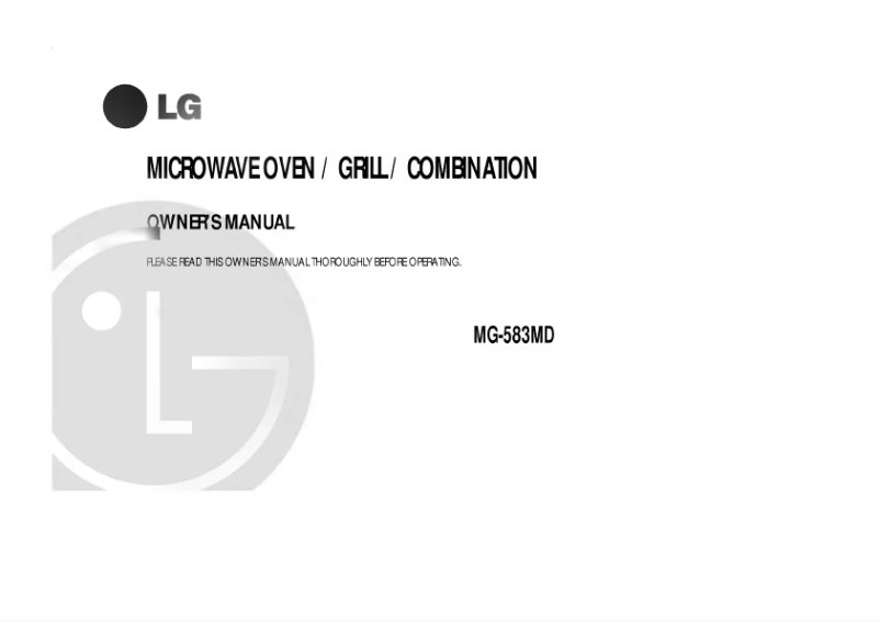 Página 1 del manual Manual de usuario LG MG-583MD