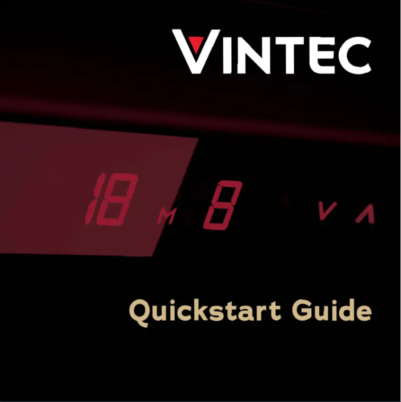 Page 1 de la notice Guide de démarrage rapide Vintec VWM198SBA