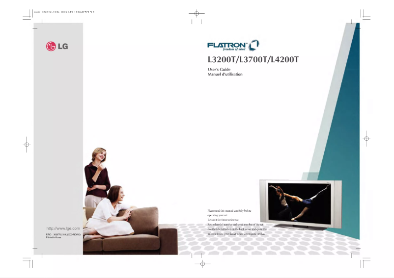 Page 1 de la notice Manuel utilisateur LG L3200T