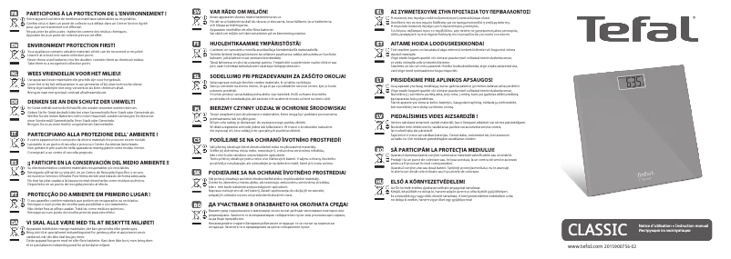 Image de la première page du manuel de l'appareil Classic PP1133