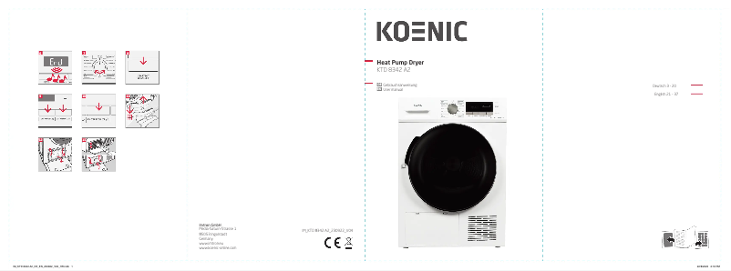 Page n°1 - Manuel utilisateur Koenic KTD 8342 A2