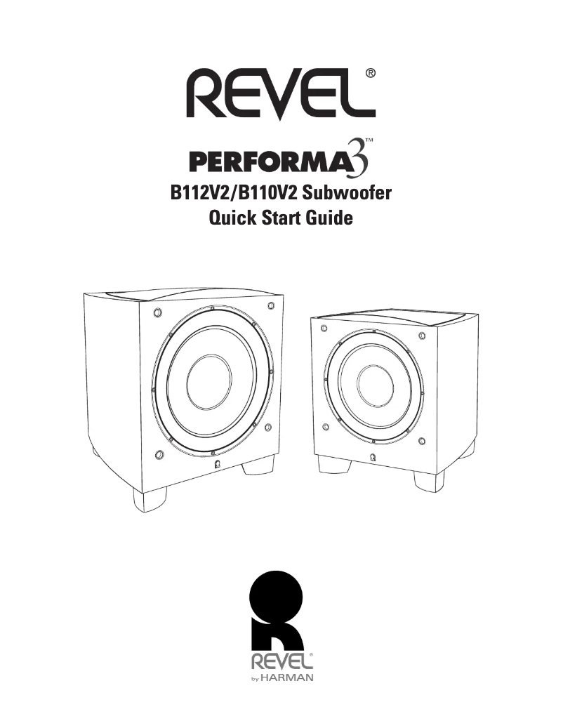 Page n°1 - Manuel utilisateur Revel Performa3 B112v2