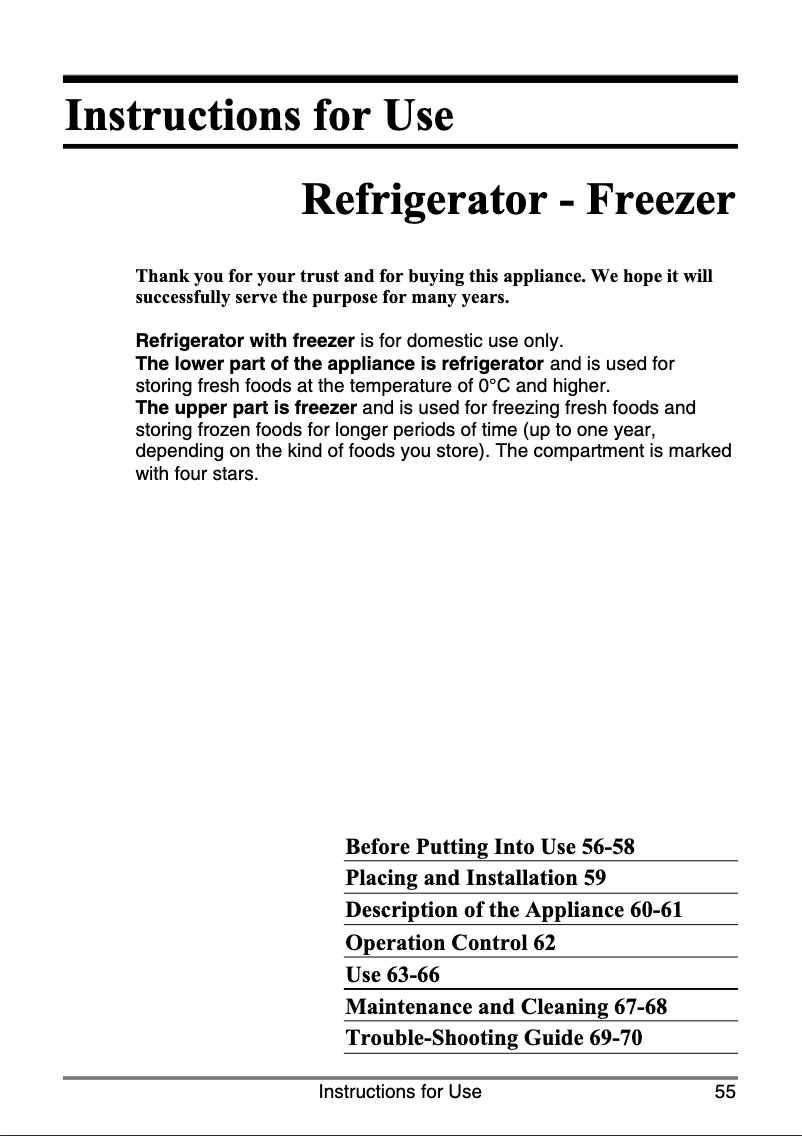 Page 1 de la notice Manuel utilisateur Smeg FL 227 A