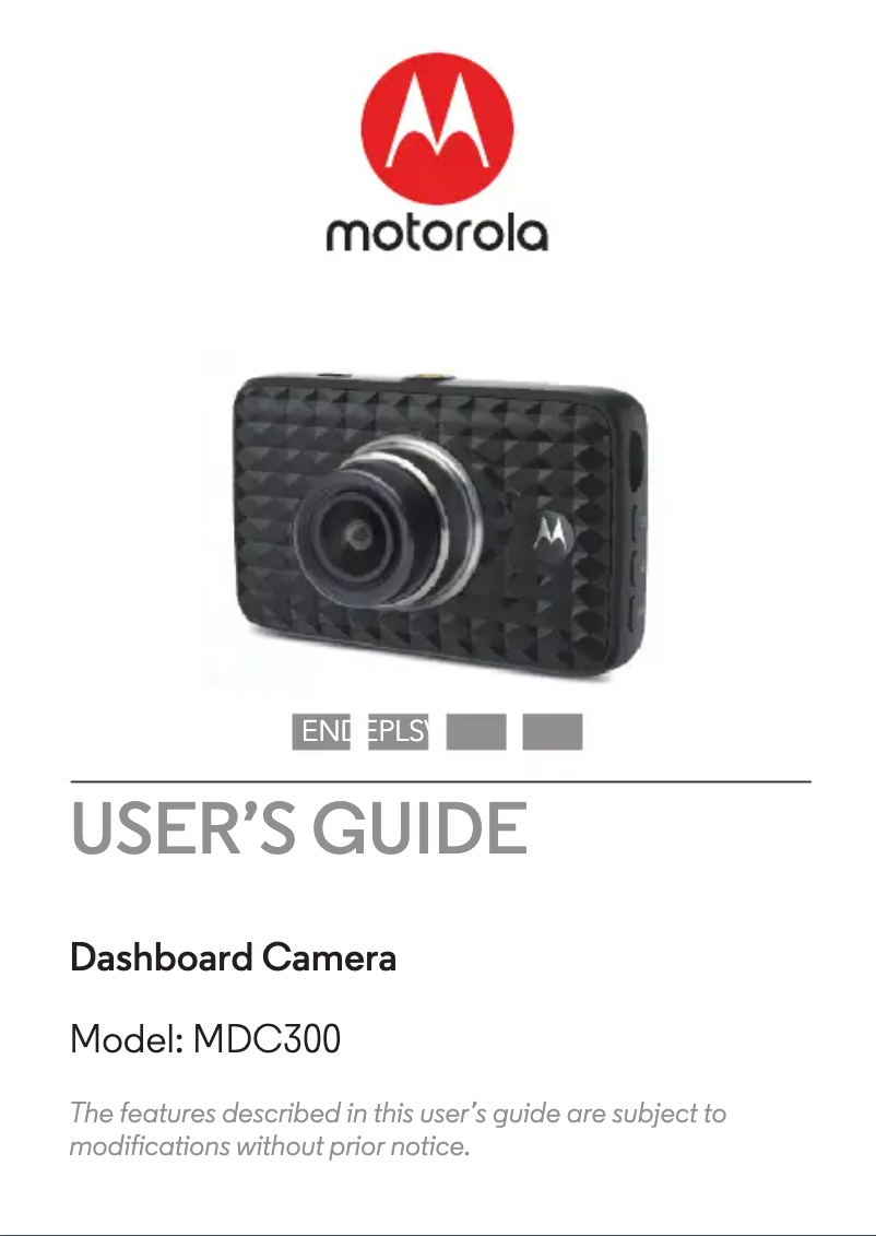 Page n°1 - Manuel utilisateur Motorola MDC300