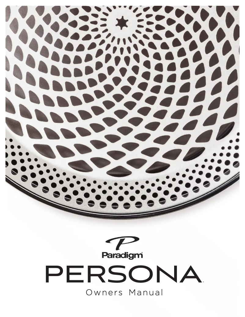 Page 1 de la notice Manuel utilisateur Paradigm Persona 3F