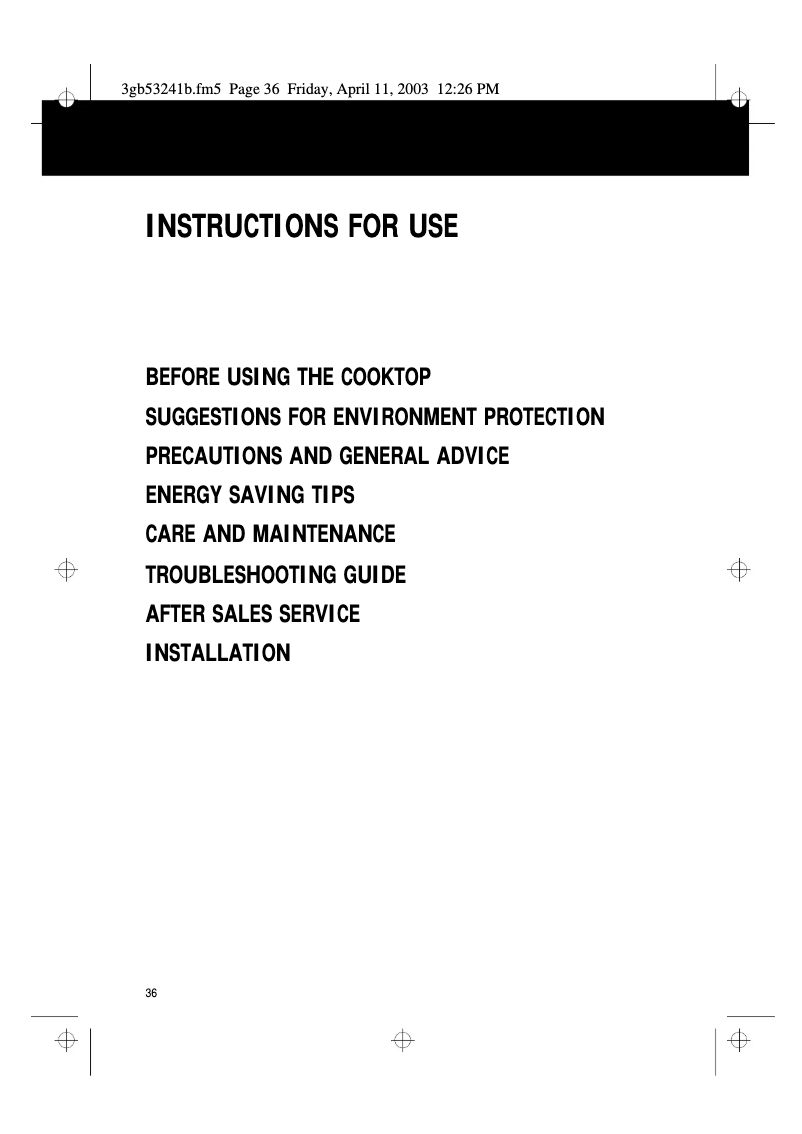Page n°1 - Manuel utilisateur Whirlpool AKM 441