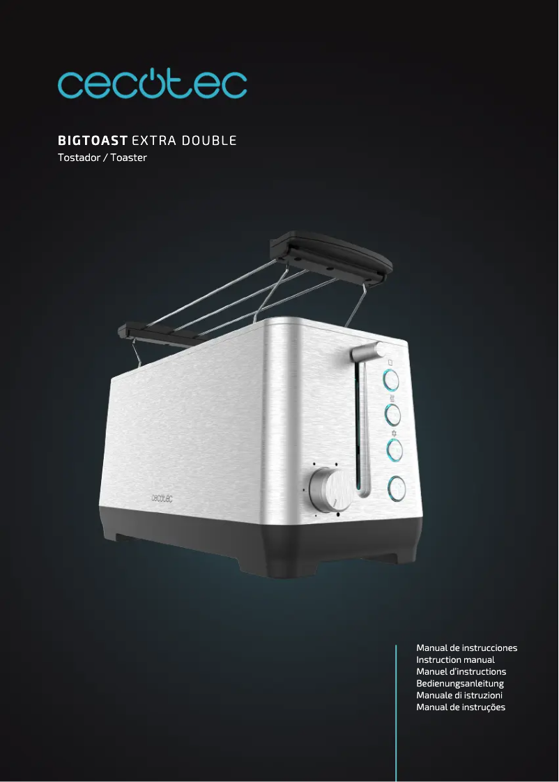 Page 1 de la notice Manuel utilisateur Cecotec BigToast Extra Double