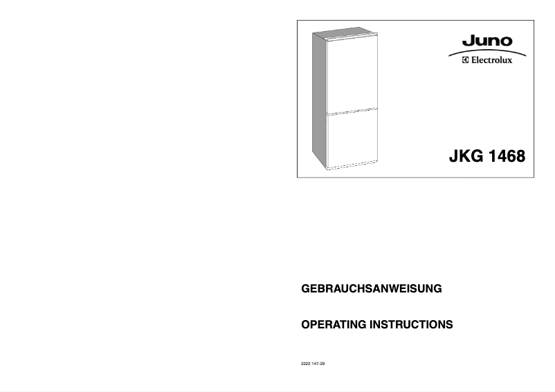 Page n°1 - Manuel utilisateur Juno Electrolux JKG1468