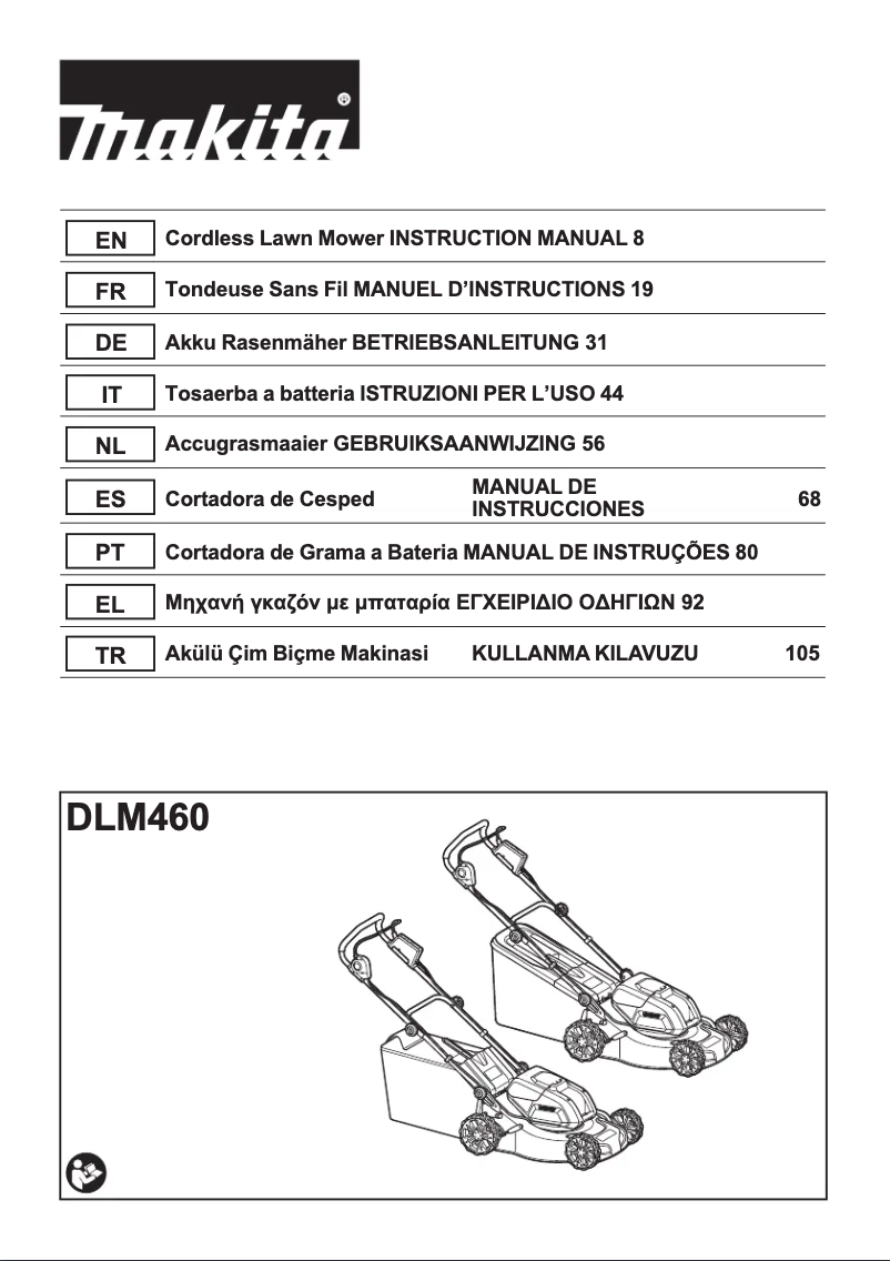 Page 1 de la notice Manuel utilisateur Makita DLM460Z