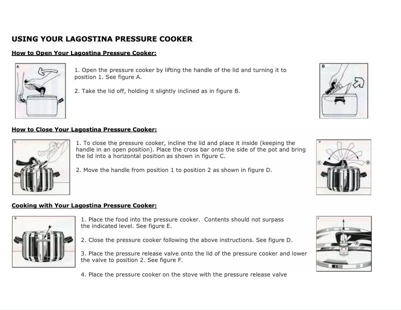 Page 1 de la notice Manuel utilisateur Lagostina Amica