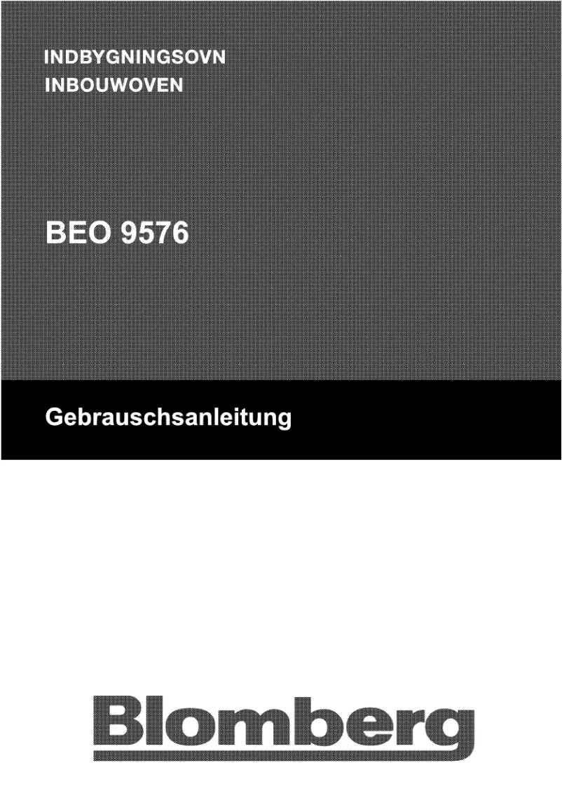 Page n°1 - Manuel utilisateur Blomberg BEO9576X