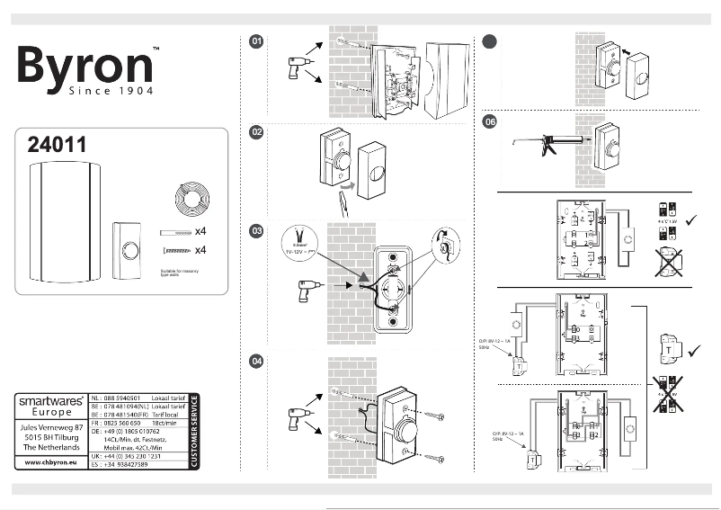 Page 1 de la notice Manuel utilisateur Byron DBW-24011