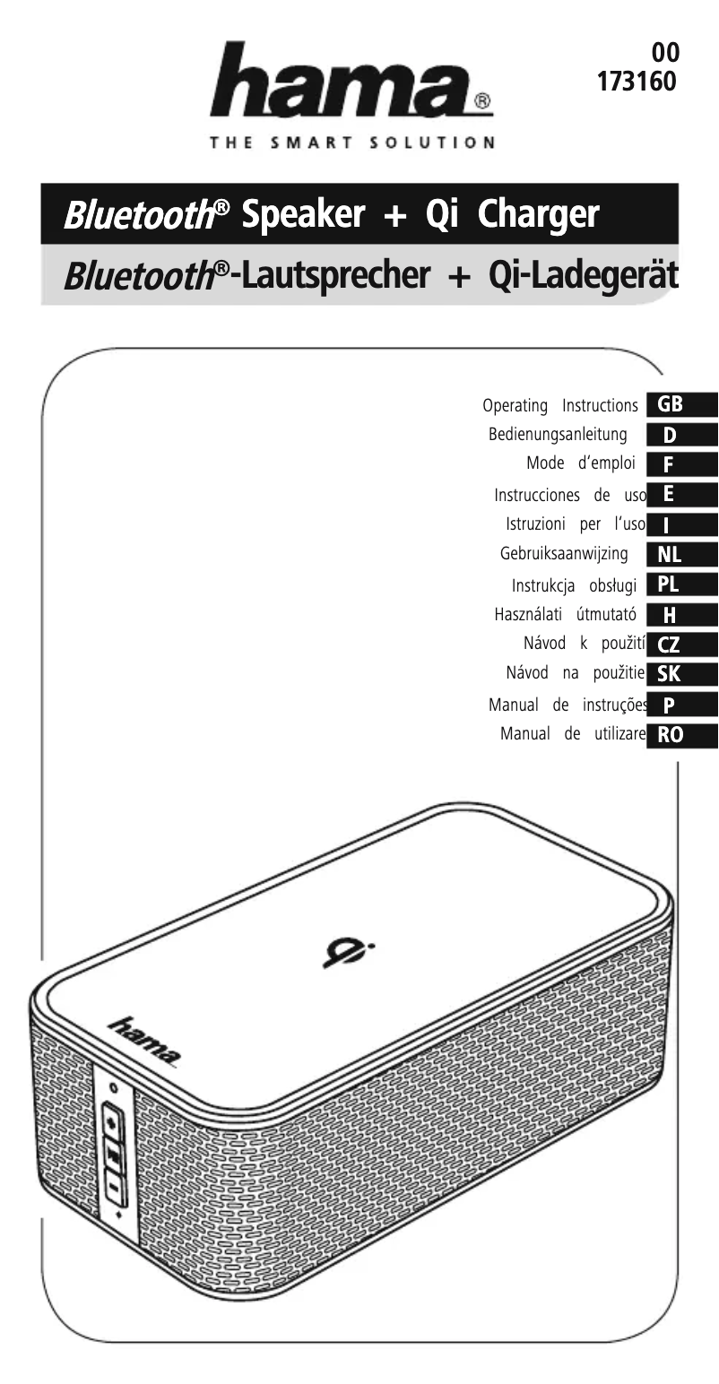 Página 1 del manual Manual de usuario Hama Bluetooth Speaker
