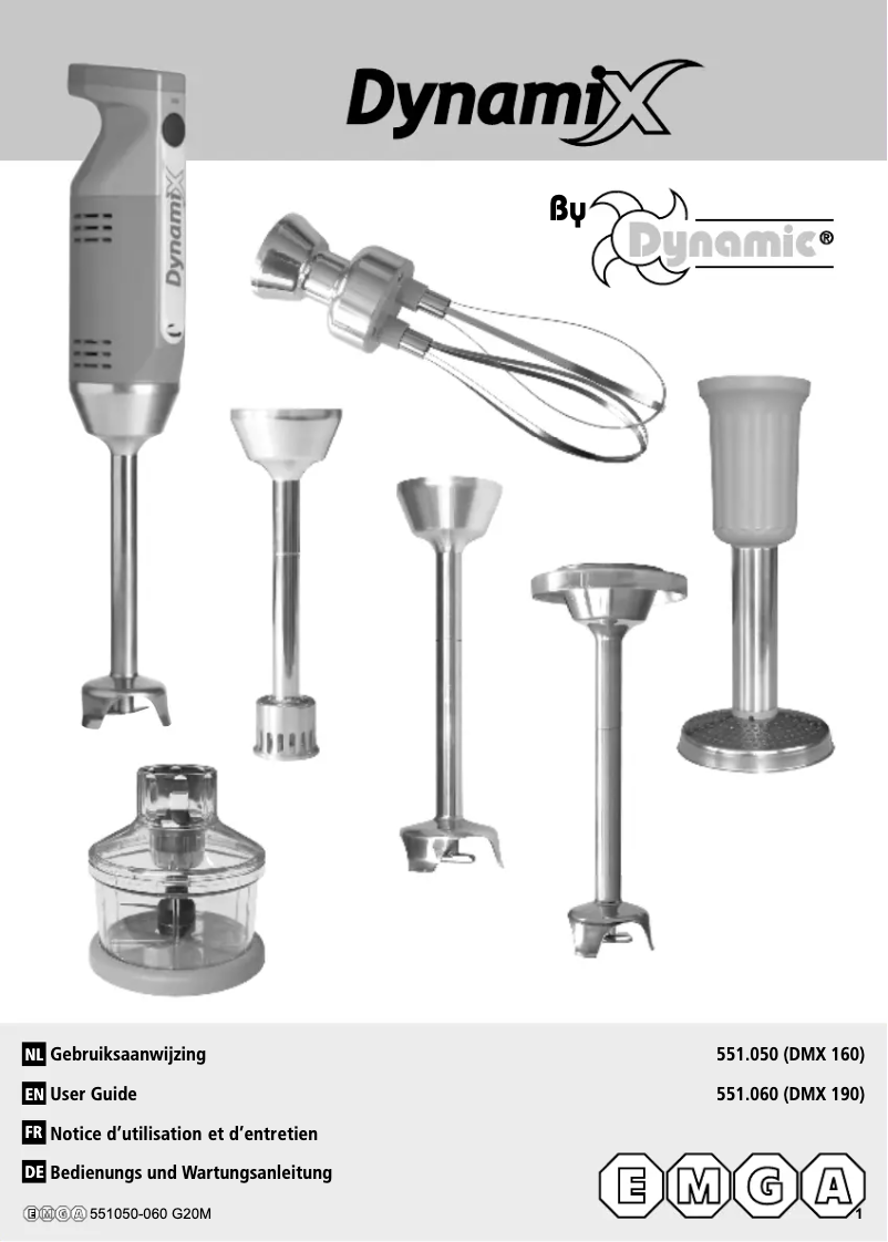 Page n°1 - Manuel utilisateur Dynamic Dynamix 551050