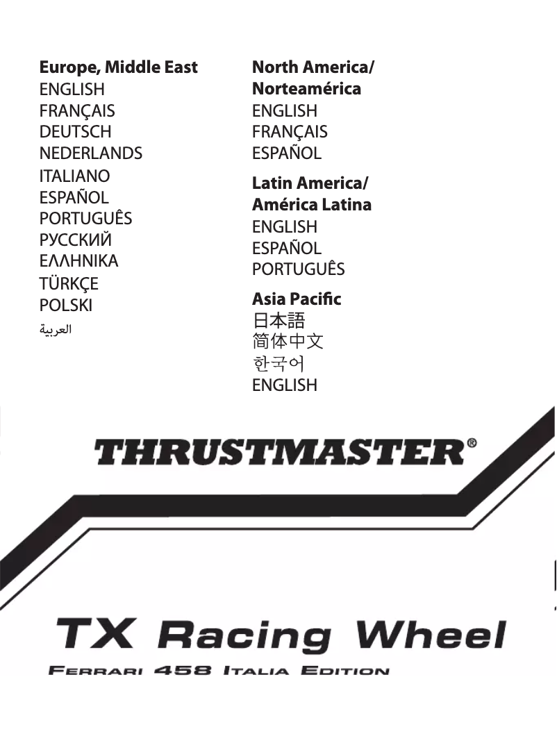 Page n°1 - Manuel utilisateur Thrustmaster TX Racing Wheel Servo Base