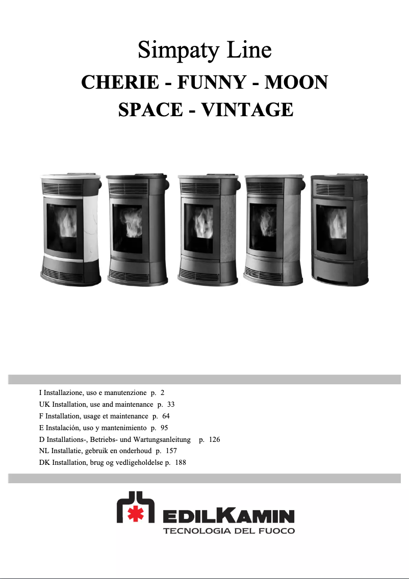 Page 1 de la notice Manuel utilisateur Edilkamin CHERIE