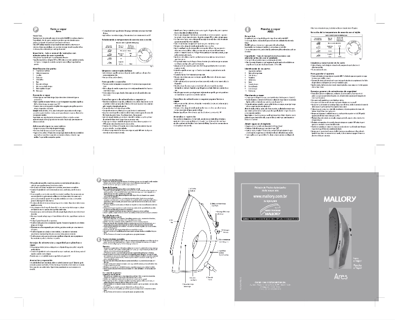 Page 1 de la notice Manuel utilisateur Mallory Ares