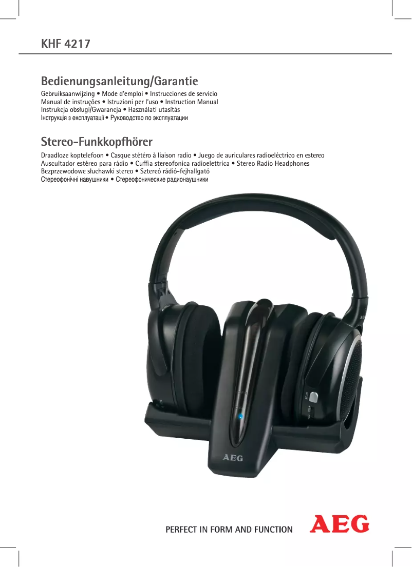 Page 1 de la notice Manuel utilisateur AEG KHF 4217