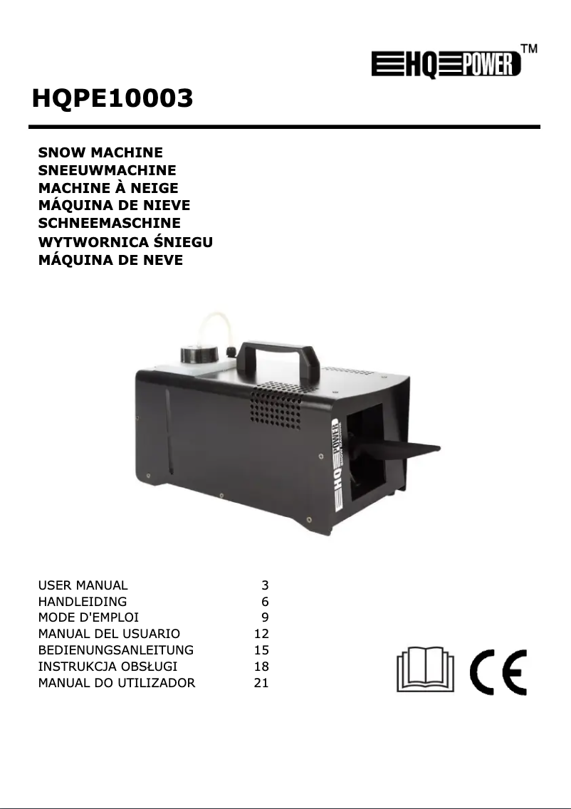 Page n°1 - Manuel utilisateur HQ Power HQPE10003