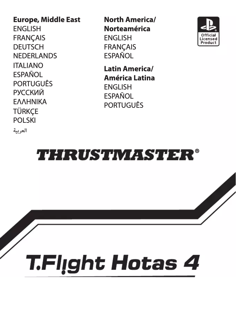 Page 1 de la notice Manuel utilisateur Thrustmaster T.Flight Hotas 4 War