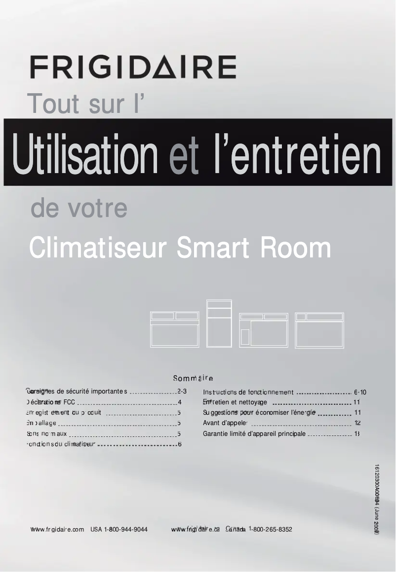 Page n°1 - Manuel utilisateur Frigidaire FFRC0833R1