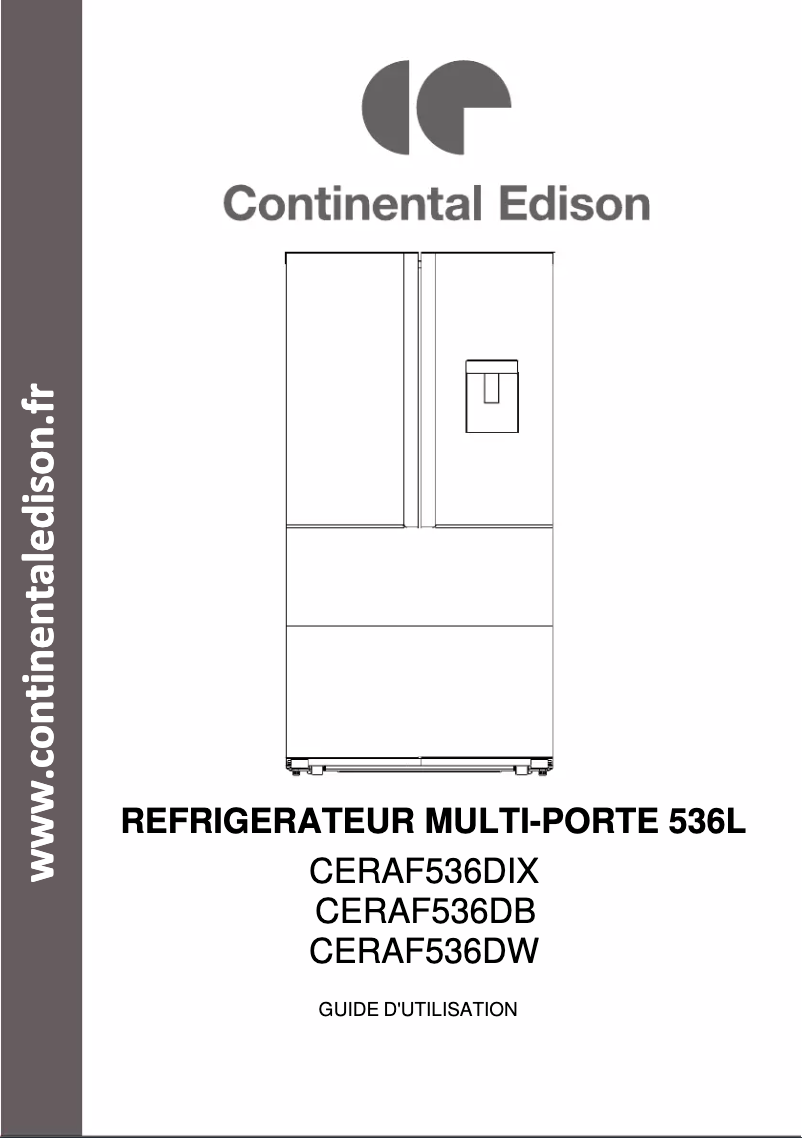 Image de la première page du manuel de l'appareil CERAF536DB