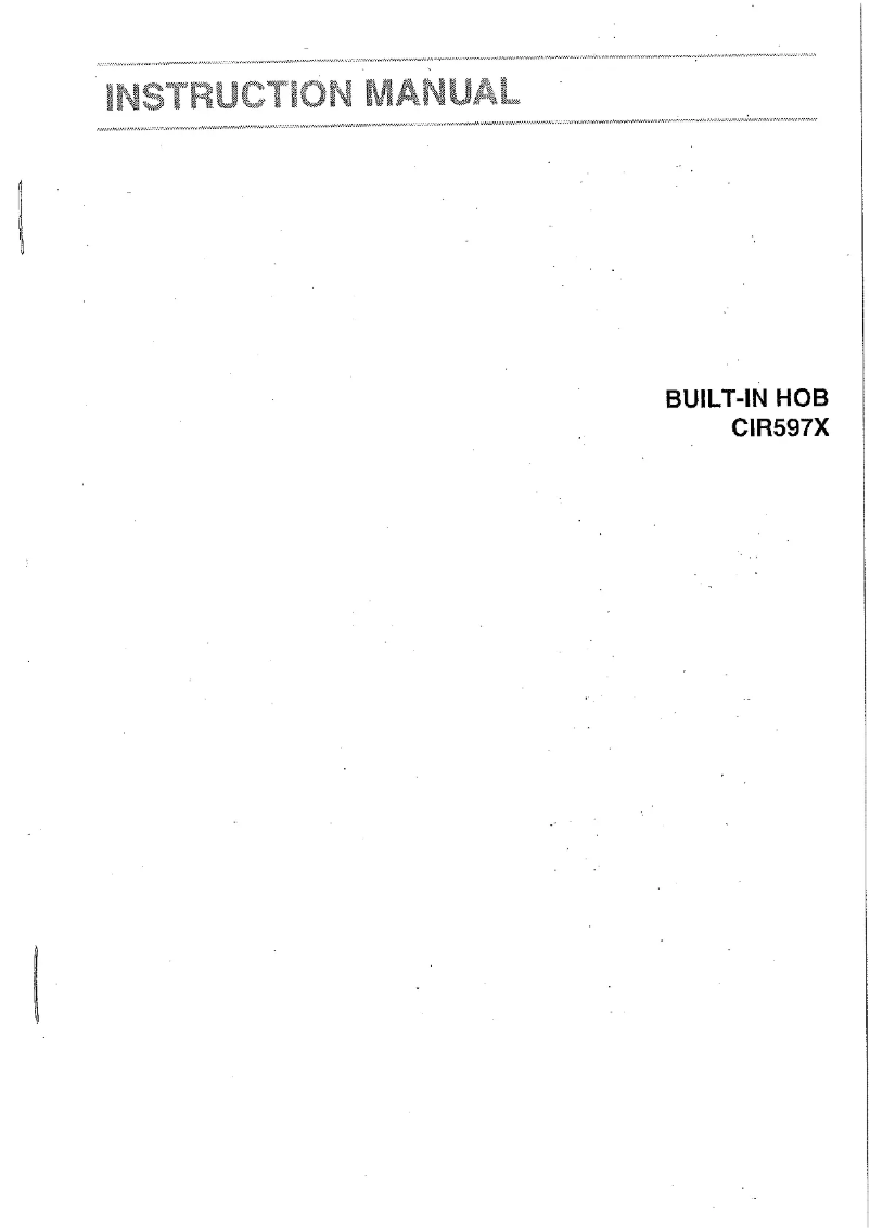 Image de la première page du manuel de l'appareil CIR597XS