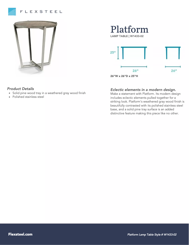 Image de la première page du manuel de l'appareil Platform W1433-02