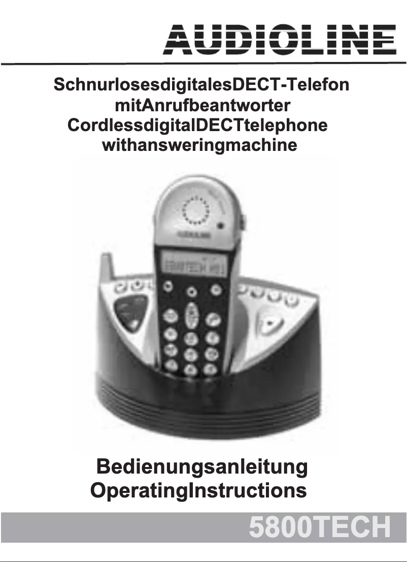 Image de la première page du manuel de l'appareil 5800TECH