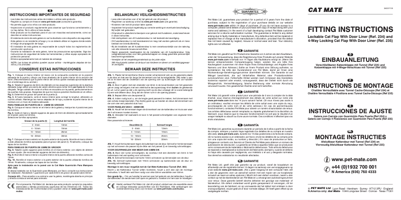 Image de la première page du manuel de l'appareil Cat Mate 234W