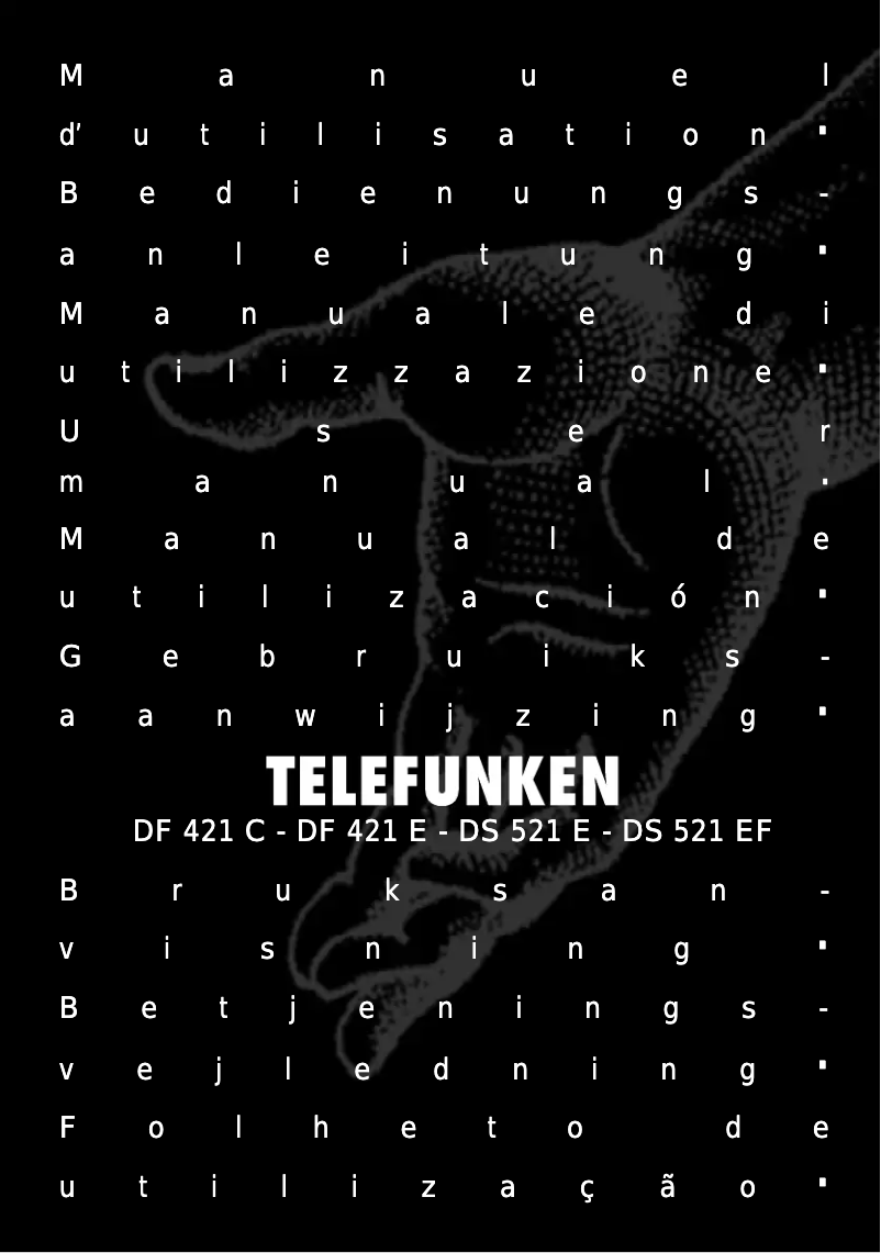 Page n°1 - Manuel utilisateur Telefunken DS 521