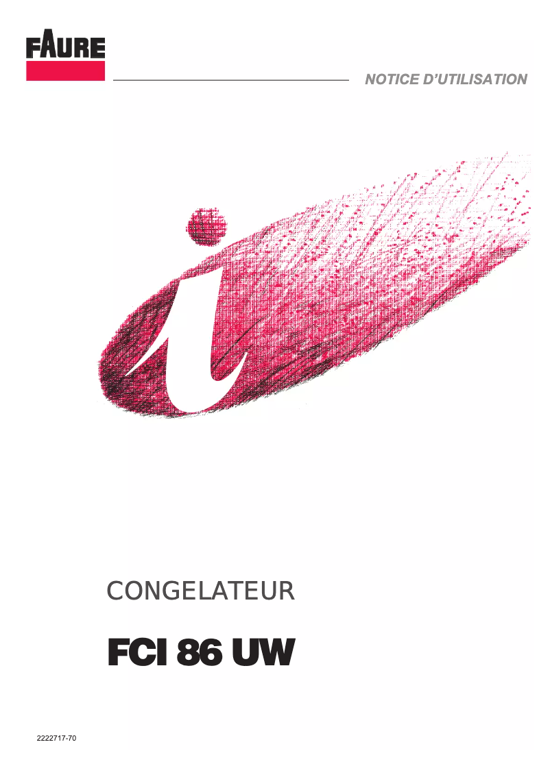 Page n°1 - Manuel utilisateur Faure FCI86UW