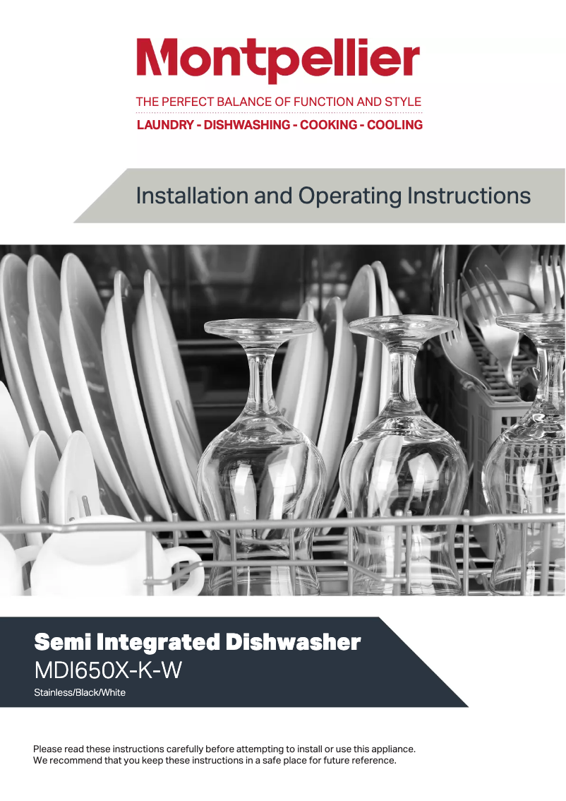 Page 1 of the manual User Manual Montpellier MDI650X