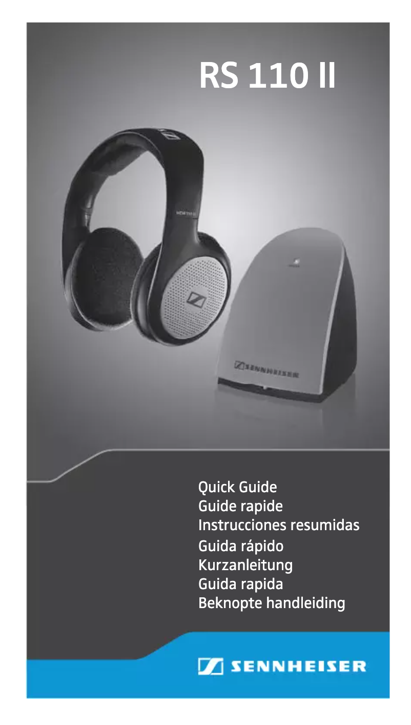 Page n°1 - Manuel utilisateur Sennheiser RS 110 II