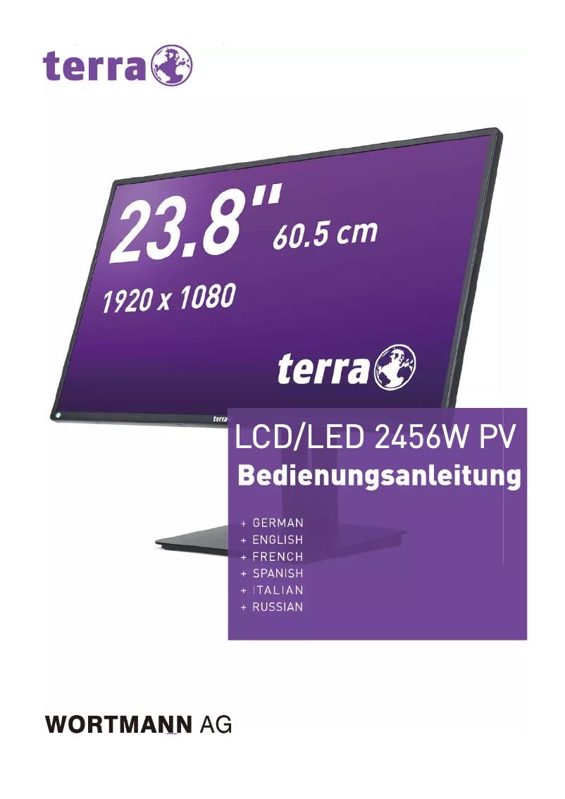 Page n°1 - Manuel utilisateur Wortmann AG TERRA LED 2456W