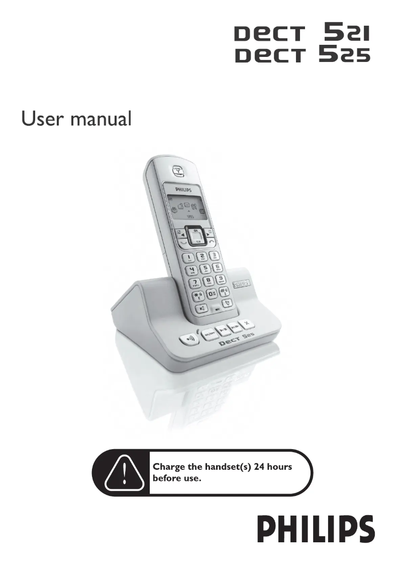 Imagen de la primera página del manual del dispositivo DECT 525